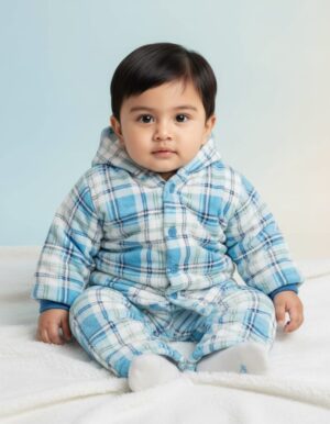 Boys Check Hoodie & Pyjama Set