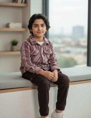 Boys Check Printed Shirt Pants