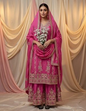 Pink Heavy Chinnon Dress