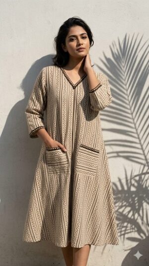 pure Cotton Ajrakh One Piece