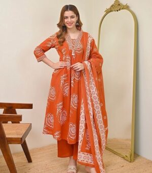 Pure Cotton Kurti, Pant, Dupatta