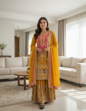 Premium Party Wear Georgette Embroidery Dress