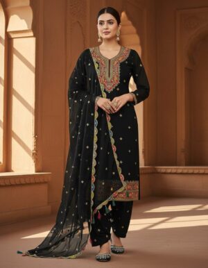 Designer Party Wear Black Suit