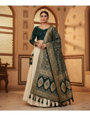 Modern Party Wear Green Lahenga