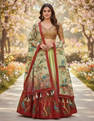 Silk Digital Print Lehnga