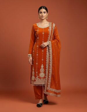 Premium Elegance Orange Suit