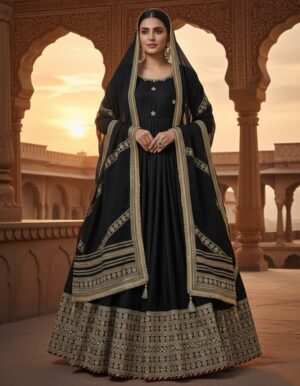 New Party Wear Black Gown