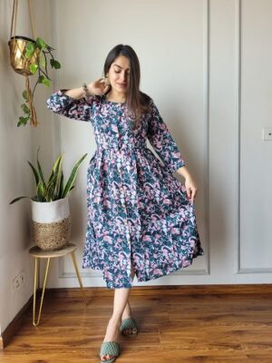 Pure Cotton One Piece With Beautiful Design