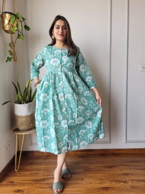 Pure Cotton One Piece Unique Colour With Beautiful Design