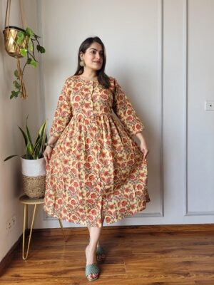 Pure Cotton One Piece With Beautiful Design