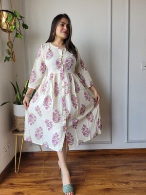 Pure Cotton One Piece With Beautiful Design