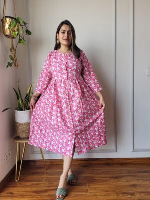 Pure Cotton One Piece With Unique Design