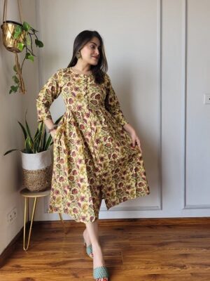 Pure Cotton One Piece Frock Style