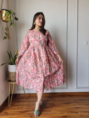 Pure Cotton One Piece Frock Style