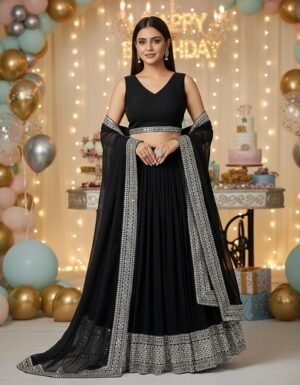 Heavy Gorgette Party Wear Lehengha