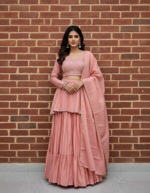 Chinon Sequence Work Lehenga