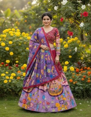 Cotton Kalamkari Print Lehenga