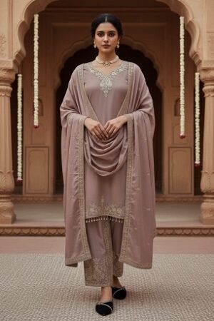 Elegant Ethnic Blush Pink Wear Dress