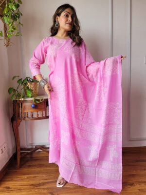 Pure Cotton Kurti, Pant With Dupatta