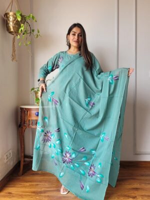 Pure Cotton Kurti, Pant With Dupatta