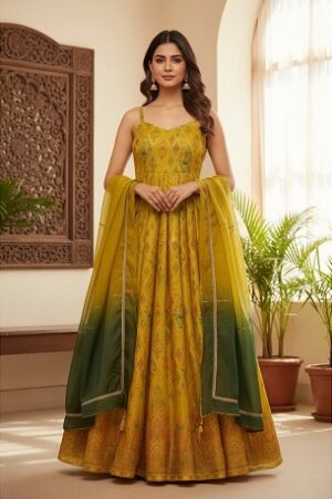 New Digital Printed Premium Gown