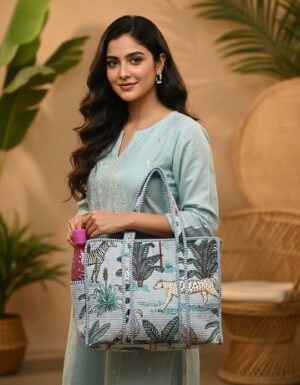 The quilted jhola bag