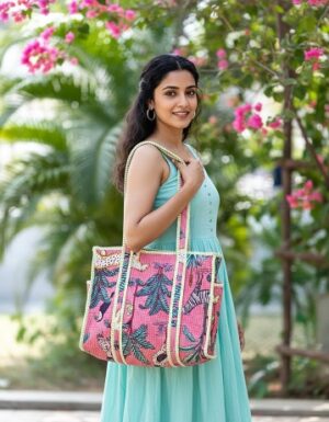 The quilted jhola bag