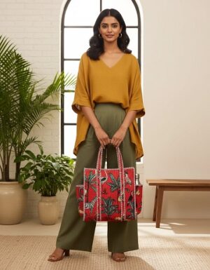The quilted jhola bag