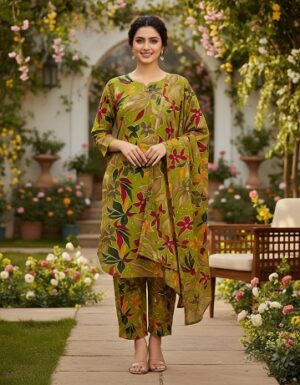 New Casual Wear Green Dress