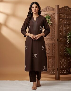 Beautiful Soft Classy Tone Brown Dress