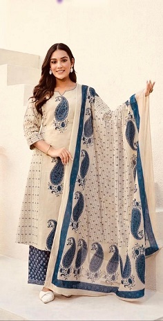 Pure Cotton Kurti Pant With Dupatta