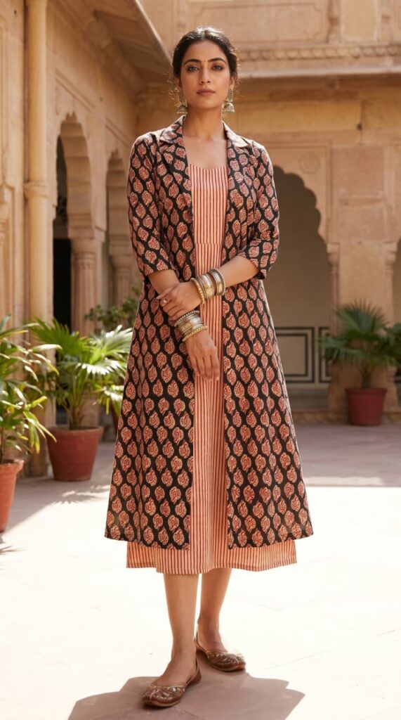 Pure Cotton Midi One Piece With Shrug