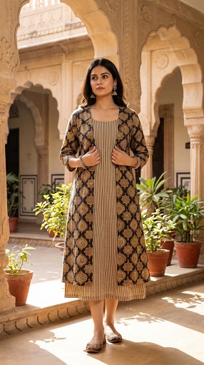 Pure Cotton Midi One Piece With Shrug
