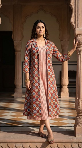 Pure Cotton Midi One Piece With Shrug