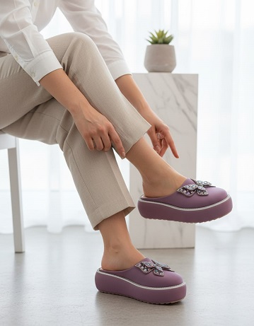 NEW LAUNCH CAPTOES WEDGES MULES WITH BOW