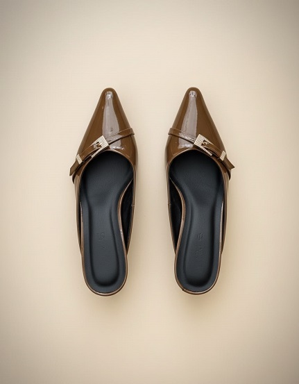NEW LAUNCH CAPTOES KITTEN HEELS MULES WITH BUCKLE - Image 2