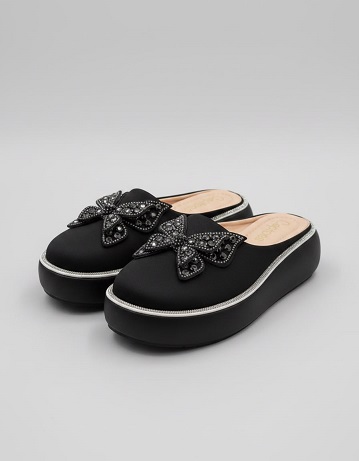 NEW LAUNCH CAPTOES WEDGES MULES WITH BOW - Image 4