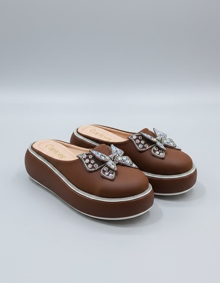 NEW LAUNCH CAPTOES WEDGES MULES WITH BOW - Image 2