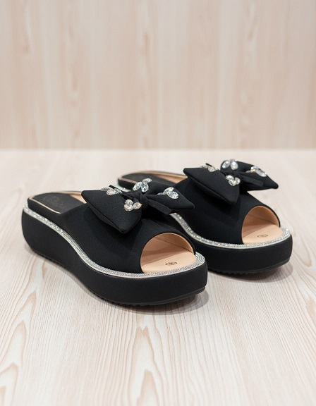 NEW LAUNCH CAPTOES WEDGES MULES WITH BOW - Image 2