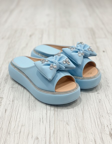NEW LAUNCH CAPTOES WEDGES MULES WITH BOW - Image 2