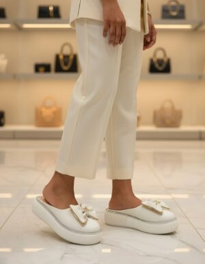 NEW LAUNCH CAPTOES WEDGES MULES WITH BOW