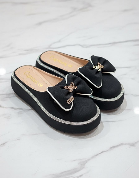 NEW LAUNCH CAPTOES WEDGES MULES WITH BOW - Image 4