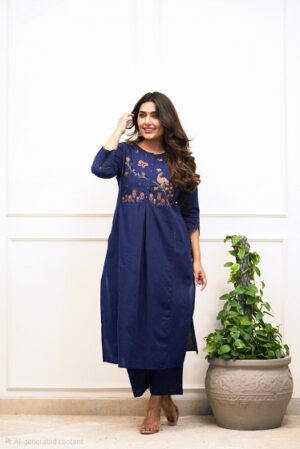 Pure Cotton Kurti Pant With Dupatta