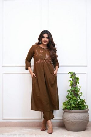Pure Cotton Kurti Pant With Dupatta